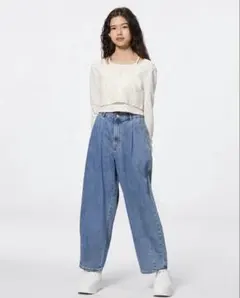 GU girls バレルレッグジーンズ　Lサイズ