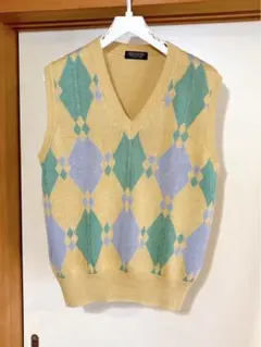 GIARDINO アーガイル柄 ニットベスト Mサイズ