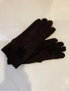 新品リアルムートンファー手袋　グローブ　ブラウン