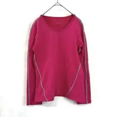 アディダス　トップス　長袖 シャツ  L ピンク　スポーツ　ランニング　運動