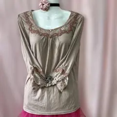 トップス ピンク系 森ガール 姫ギャル 姫ロリ フェアリーグランジ