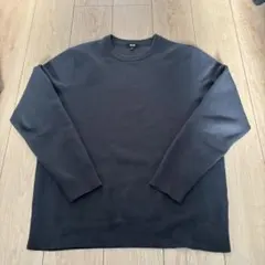 UNIQLO ミラノリブクルーネックセーター ダークグレー