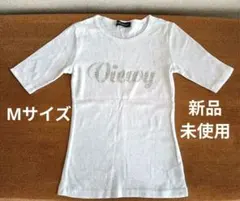 【新品未使用】BLUE STRIVE ラインストーン ロゴTシャツ 綿100 M