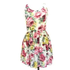 イングINGNI 花柄ノースリーブワンピースkawaiiガーリーリズリサ風 M