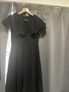 ツケエリツキバルーンワンピース ノースリーブLOWRYSFARM 黒