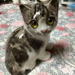 陶器製 猫 置物ウィングスタンいキャット、ケンジントンキャット、美人子猫