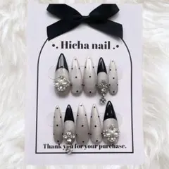 ネイルチップ マグネット ドット 水玉 フレンチガーリー ワンホン 韓国 オタ活