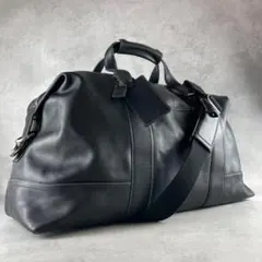 廃盤 極美品 コーチ 2way ボストンバッグ レザー 南京錠 大容量 ブラック