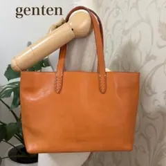 A4【美品】genten ゲンテン　トートバッグ　本革レザー　通勤バッグのサムネイル