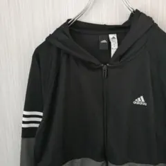 adidas　アディダス　パーカー　フルジップ　ロゴ　メンズ