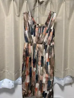 ships little blackプリントデザインワンピ