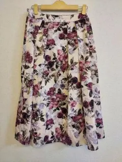 Misch Masch フラワープリント フレアスカート 38