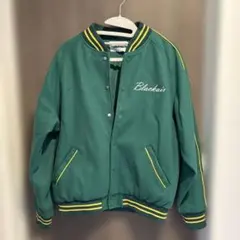 グリーン スタジャン 刺繍入り Black air