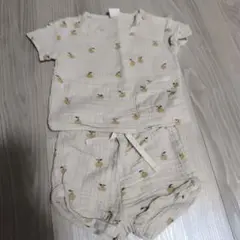 H&M オーガニックコットン フルーツ柄セットアップ 74