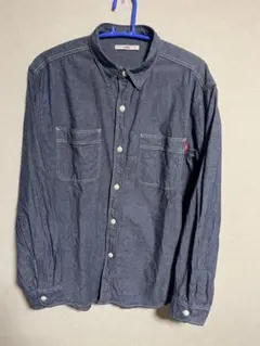 EDWIN ダークブルー 長袖シャツ　XL