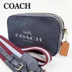 ★美品★コーチ ショルダーバッグ カメラバッグ デニム 斜め掛け クロスボディ