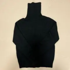 Green Label ブラック タートルネック セーター