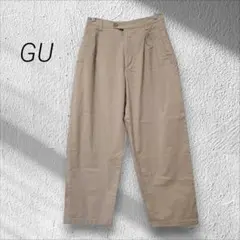 GU/ジーユー☆ワイドパンツ　ワークパンツ　ベージュ　Mサイズ