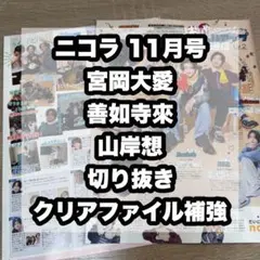 ニコラ 11月号 宮岡大愛 善如寺來 山岸想 切り抜き