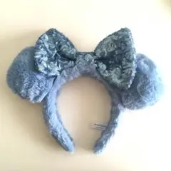 ディズニー ミニー カチューシャ 水色 スパンコール ふわふわ TDR