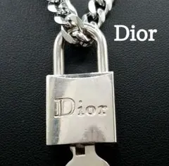 美品✨ディオール、Diorロゴ南京錠喜平チェーンレディースネックレス_789のサムネイル