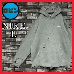 NIKE 刺繍スウッシュ BORO nike ボロ スウェット フーディー 襤褸