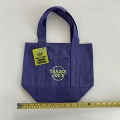 TRADER JOE'S パープル　ミニトートバッグ