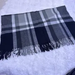 EGOIST チェック柄マフラー グレー ブラック