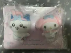 ちいかわ×サンリオ　ハチワレ×マイメロディー　ブローチ