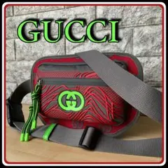 GUCCIグッチ GGナイロン ビッグロゴ ボディバッグ ウエストバッグ