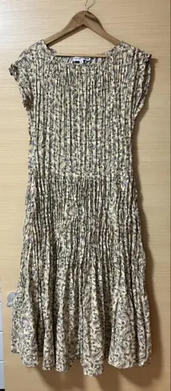 UNIQLO イネス ロングワンピース 総柄 ペイズリー ノースリーブ Mサイズ