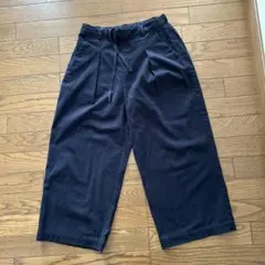 ネイビー ワイドパンツ M