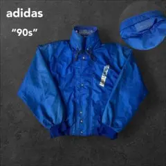 レア✨️アディダス 90s 古着 デサント製 ナイロンジャケット ブルー