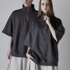 【美品・完売品】 CLEL クレイル ハーフジップ 半袖 プルオーバー サイズM