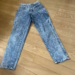 ヴィンテージ　ケミカルウォッシュ　デニムパンツ