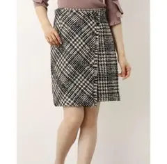 アプワイザーリッシェ  変形グレンチェックスカート