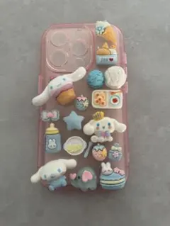 オーダー受付中⭐︎カラフルホイップデコ iPhone15proケース デコデン