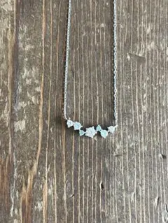 4℃ ネックレス シルバー ストーン付き