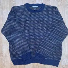 GEOFFREY BEENE　ビンテージニット　総柄　M　古着