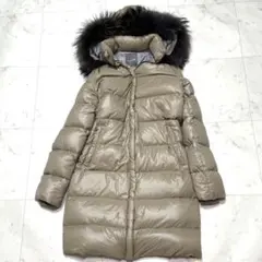 訳あり DUVETICA✨デネブ ロングダウンコート ベージュ系フォックスファー