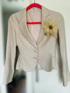 ピンクベージュ ジャケット フォーマル 入学式 卒業式 発表会 セレモニー 上品