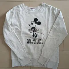 トレーナー スウェット 薄手 アイボリー ミニー ディズニー レディース