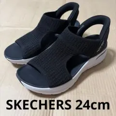 スケッチャーズ ハンズフリー Slip-ins サンダル 24cm ブラックのサムネイル