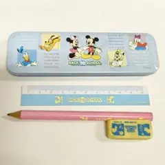 ディズニー BACK TO SCHOOL 筆箱 定規 鉛筆 消しゴム
