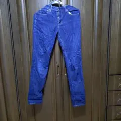 GU ダークブルー スリムフィットデニム