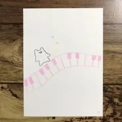 【1043】【くまの絵】オリジナル手描きアナログイラスト原画　自作創作アート作品