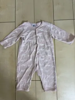 プチバトー　25SSクジラ柄長袖ロンパース 12m/74cm