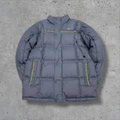 00s NIKE L ダウン パファー フード故障　テック 水色　パイピング