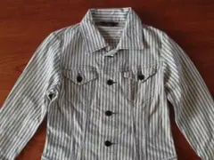 ★美品45rpm【ストレッチコットン】 ヒッコリーストライプジャケット1日本製