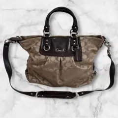 COACH コーチ アシュレイ シグネチャーサテン キャリーオール Y2K